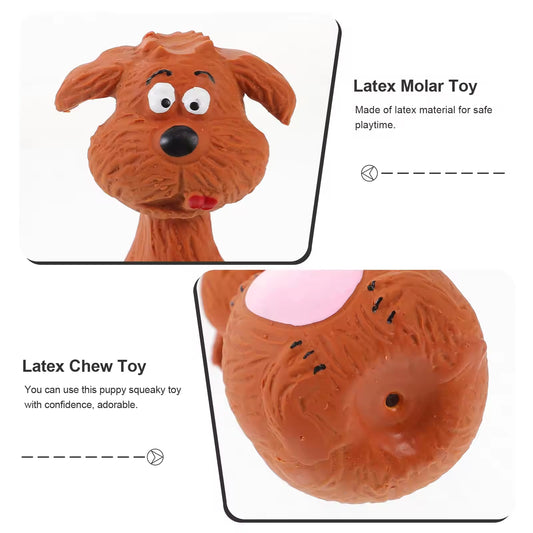 4-Pack Squeaky Dog Toys — Cute Latex Characters