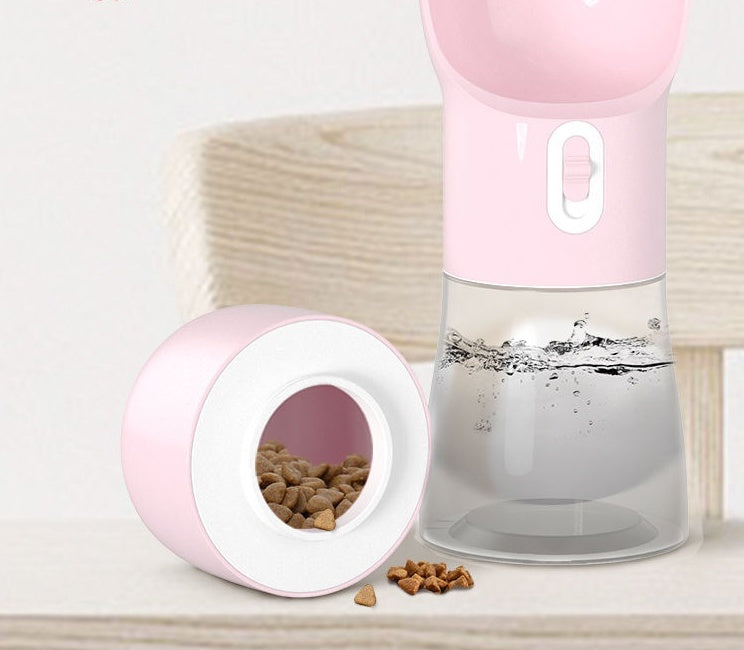 2-in-1 Pet Water & Food Bottle for Travel