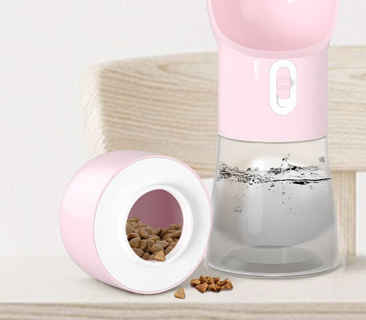 2-in-1 Pet Water & Food Bottle for Travel
