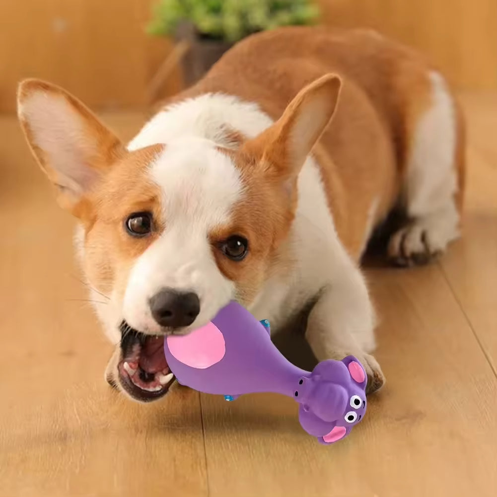 4-Pack Squeaky Dog Toys — Cute Latex Characters