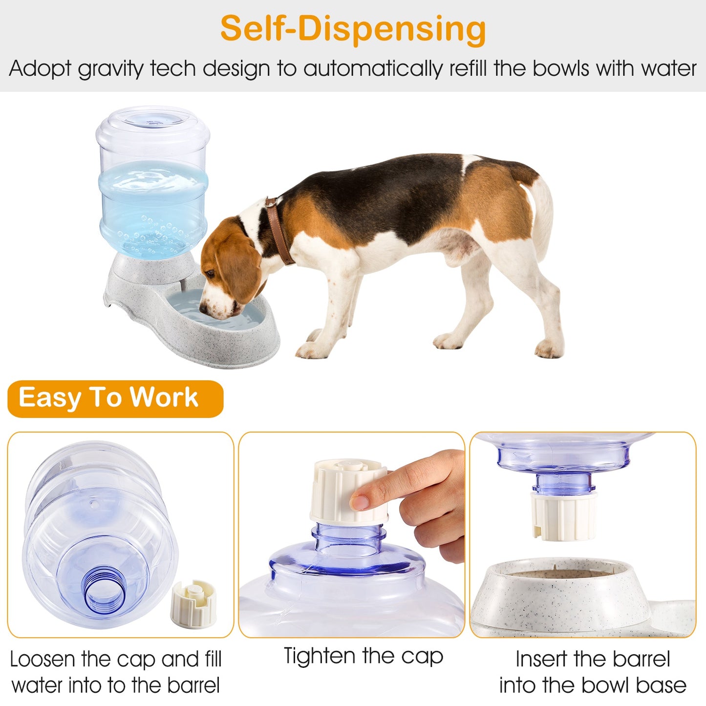 3.5L Gravity Pet Water Dispenser