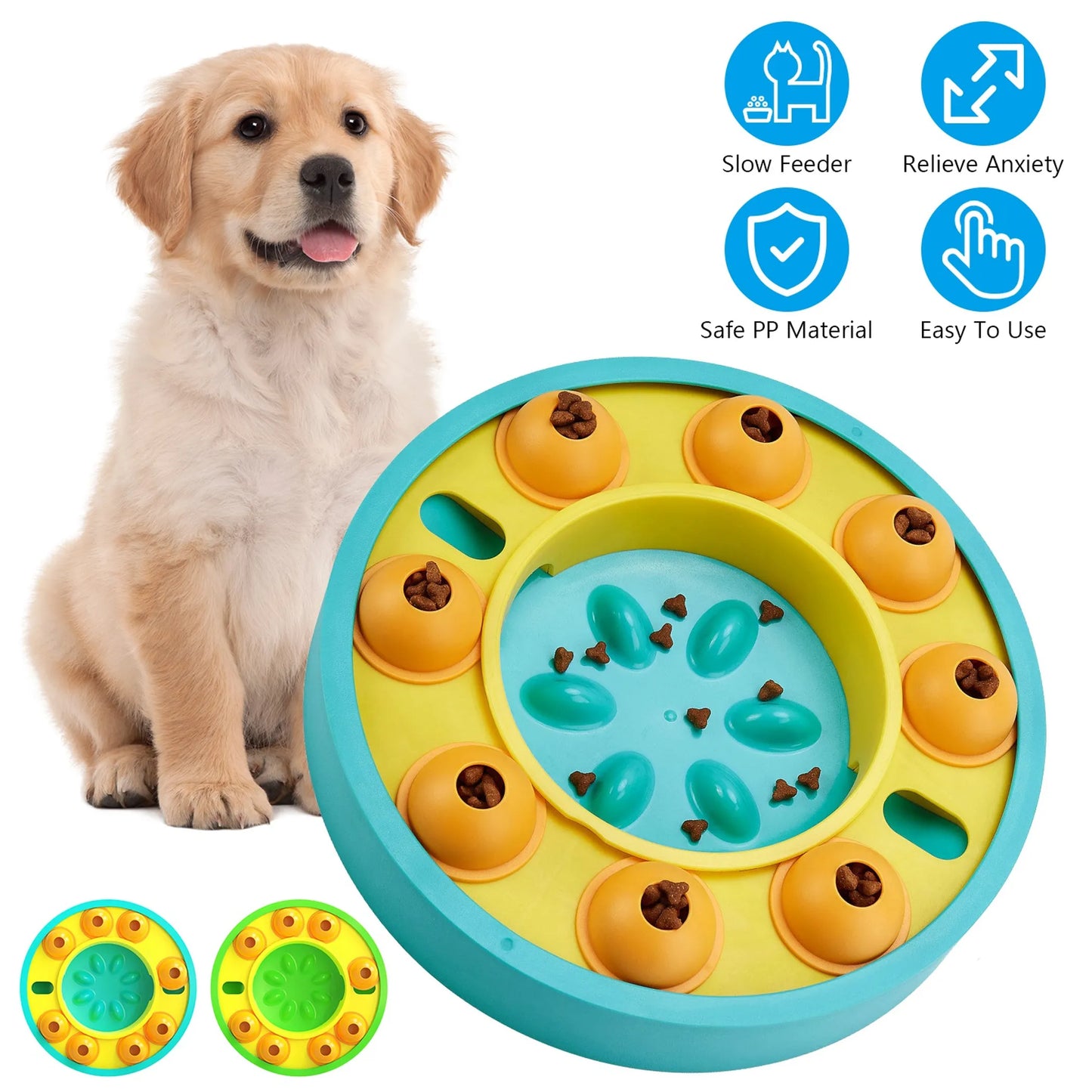 Interactive Slow Feeder Puzzle Bowl for Dogs