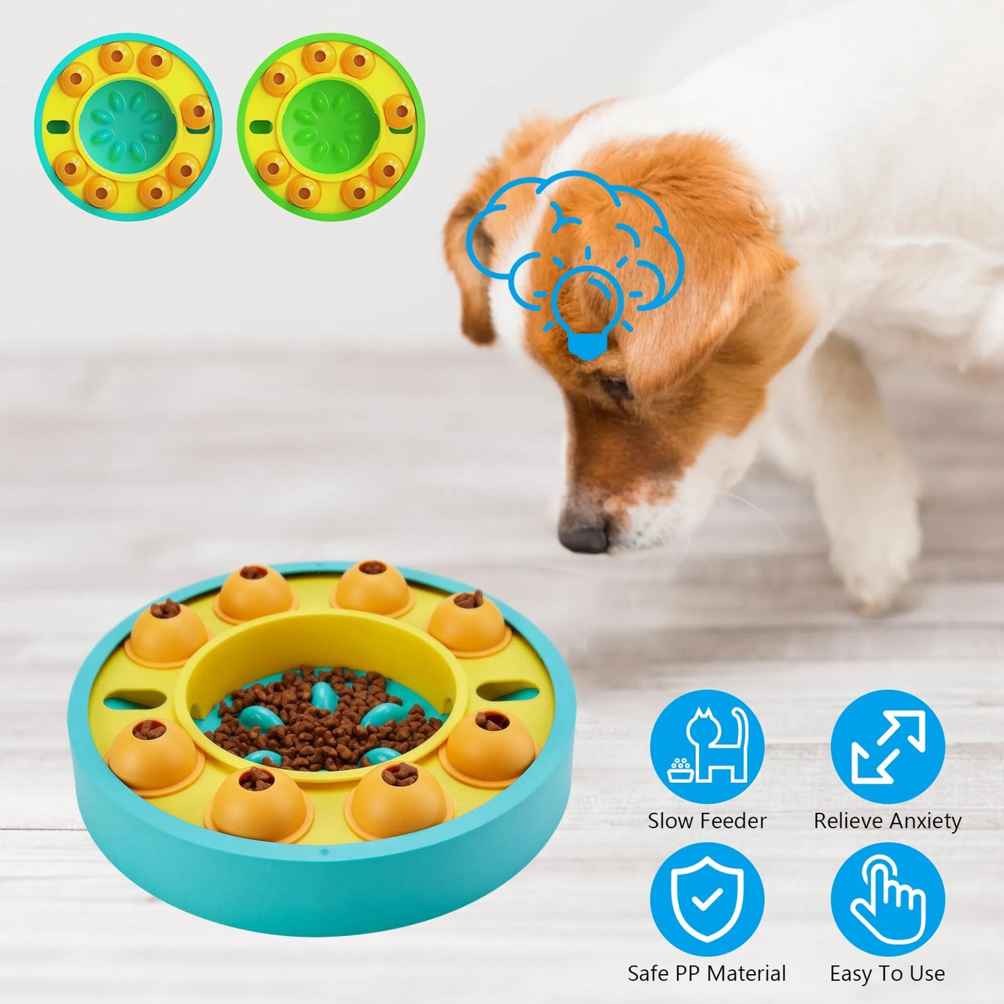 Interactive Slow Feeder Puzzle Bowl for Dogs