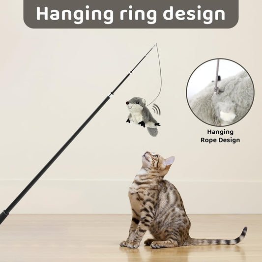 Flapping Squirrel Cat Toy — Touch-Activated