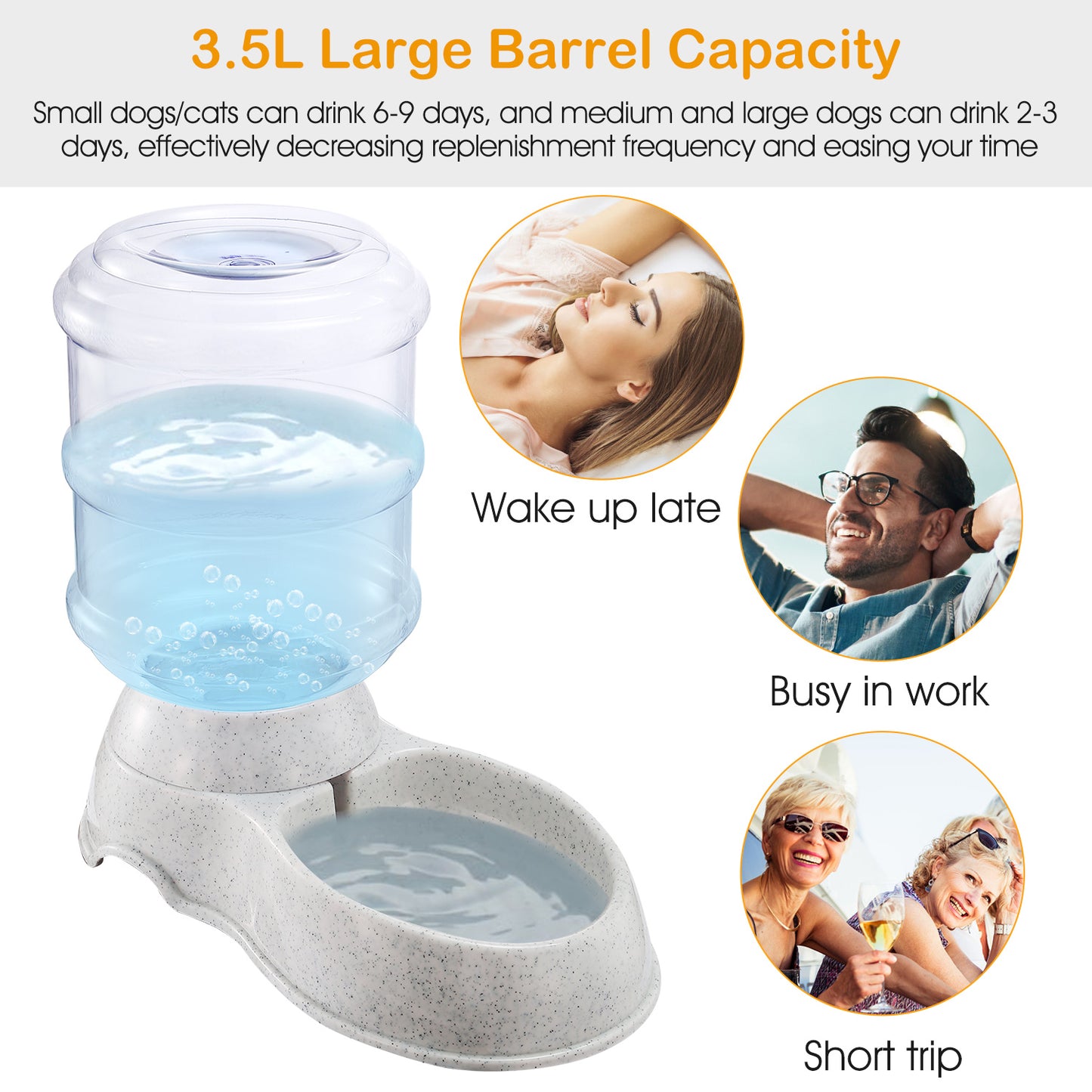 3.5L Gravity Pet Water Dispenser