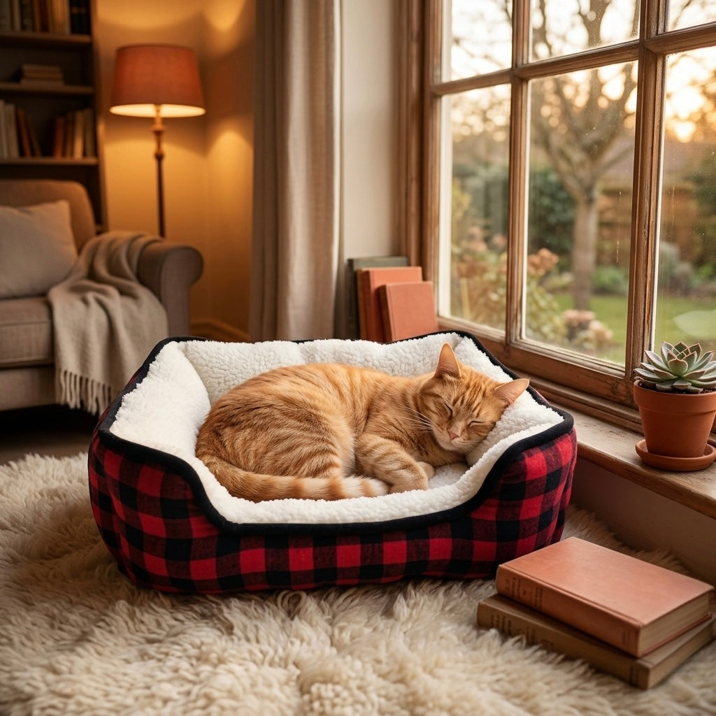 Cozy Pet Nest — Sherpa Bed for Cats & Small Dogs