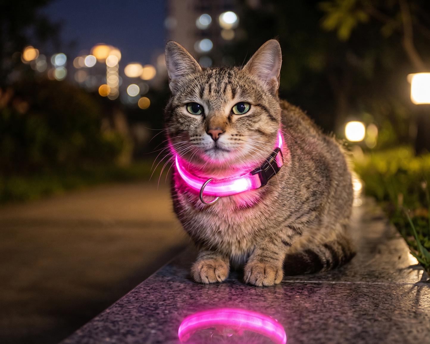 LED Light-Up Pet Collar — USB Rechargeable Safety