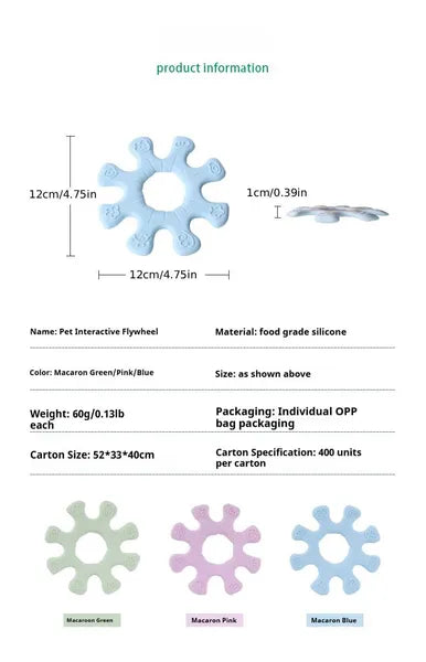 Soft Silicone Flying Ring — Fetch & Bite Dog Toy