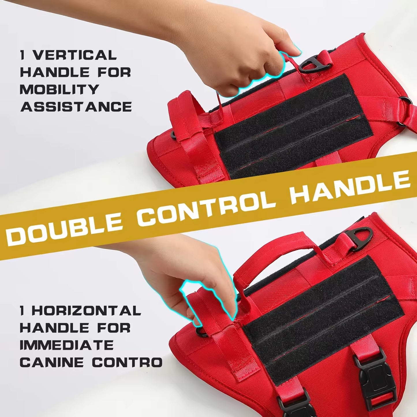 Tactical No-Pull Dog Harness — Dual Handle