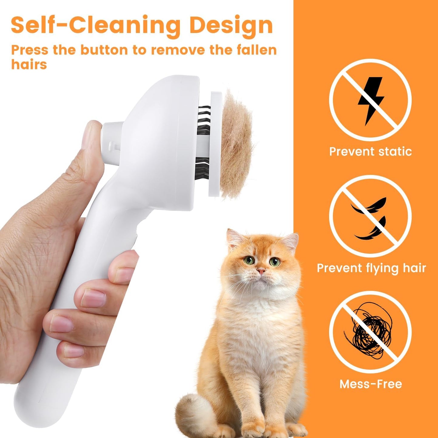 3-in-1 Steam Spray Pet Grooming Brush